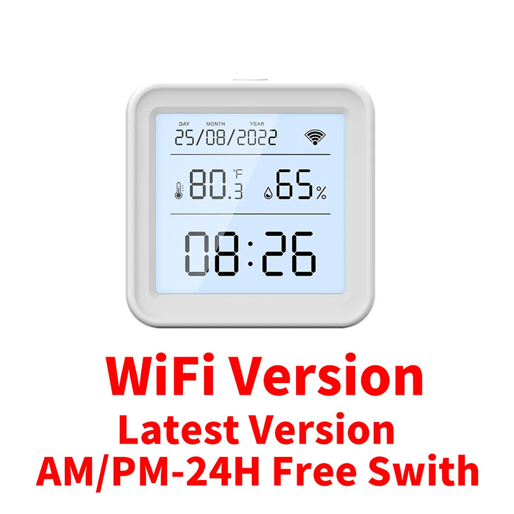 Tuya New WiFi Temperature Humidity Sensor Smart Life Backlight Hygrometer Thermometer Sensor Support Alexa Google Home Assistant