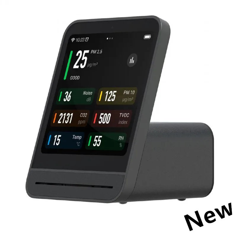 Qingping Air Monitor 2 Smart Home Touch Screen Control Temperature Humidity Sensor CO2 PM2.5 Quality Detector For Mi home App