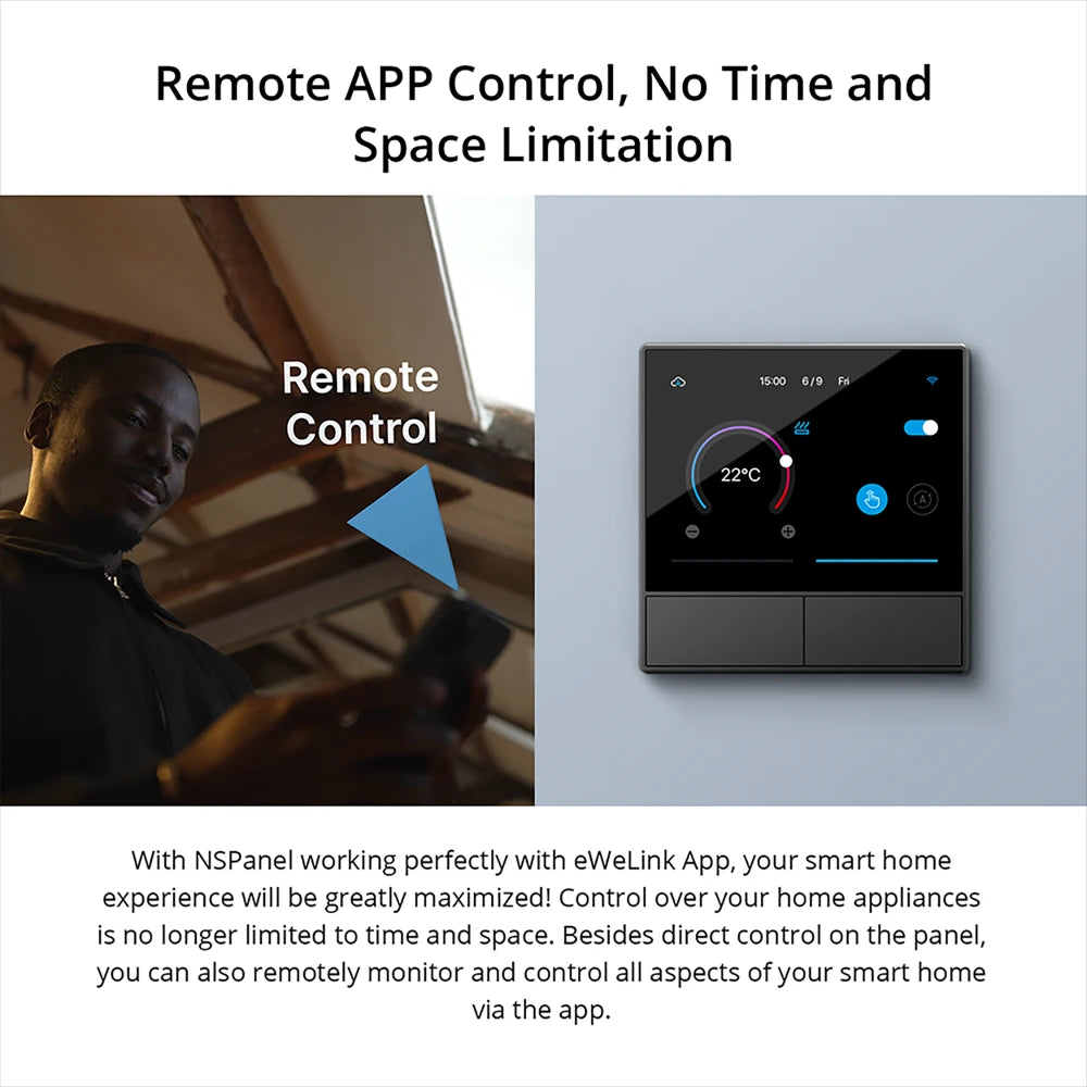 SONOFF NSPanel Smart Scene Wall Switch HMI EU/US Panel Multiple Control Thermostat Real-Time Weather Display via eWeLink APP