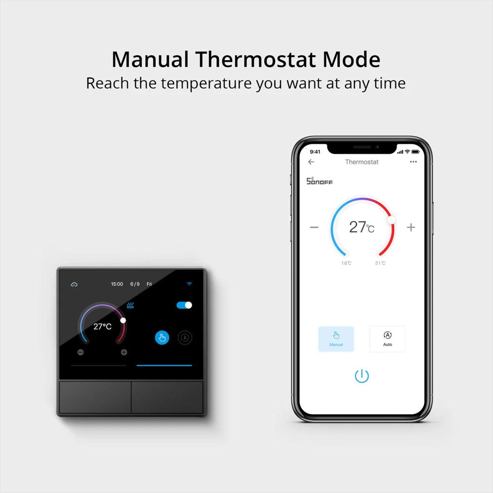 SONOFF NSPanel Smart Scene Wall Switch HMI EU/US Panel Multiple Control Thermostat Real-Time Weather Display via eWeLink APP