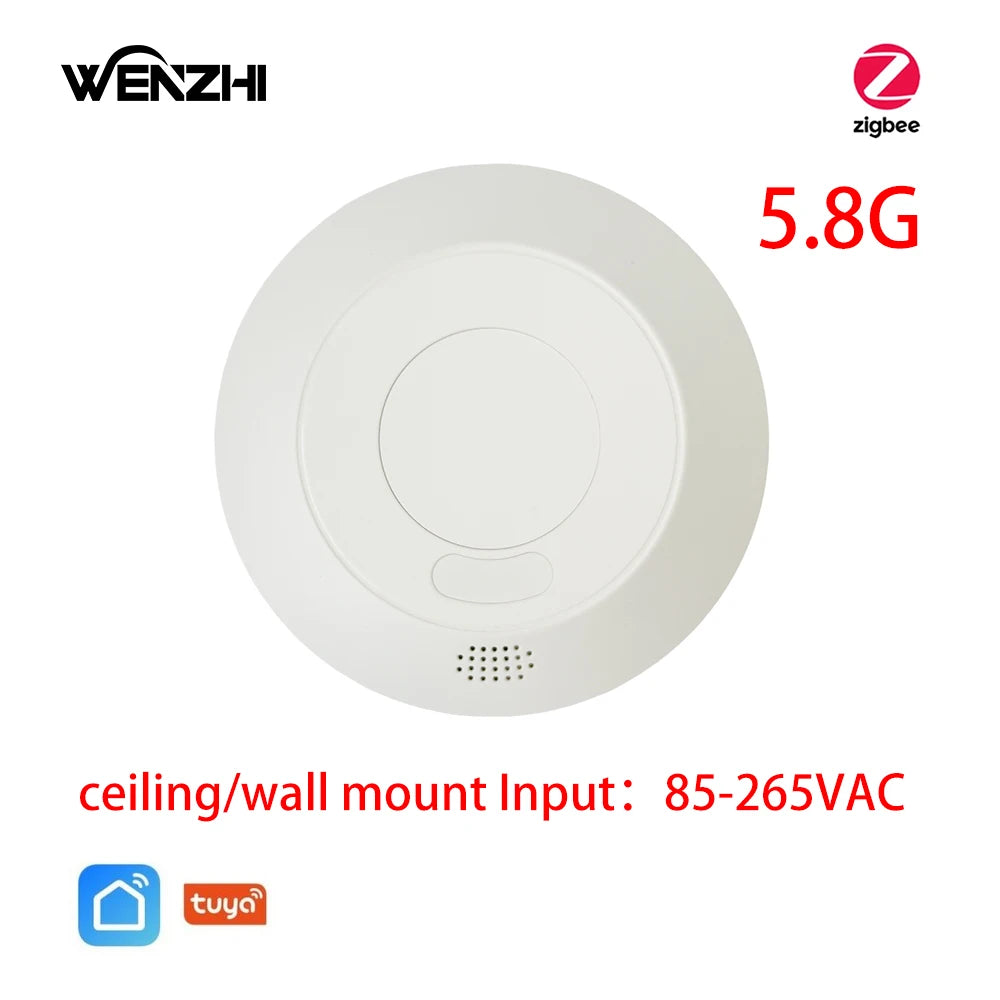 ZigBee/Wifi 5.8/24G MmWave Radar Human Presence Motion Sensor With 16A Relay Luminance Detection 110/220V Tuya Smart Life Home