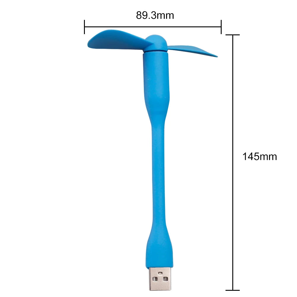 Flexible Portable Mini USB Fan for Power Bank Notebook Desktop Computer Summer Gadgets Summer Travel Cooling Cooler