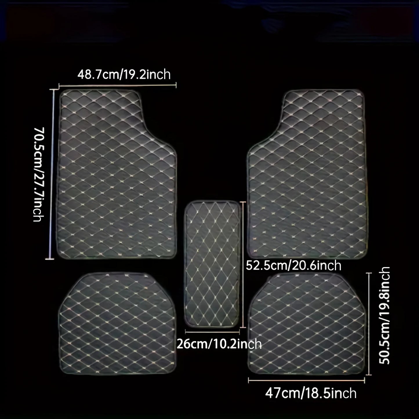Universal 5Pcs Car Floor Mats PU Leather Waterproof Dust-Proof Auto Foot Pad Protector pads Fashion Car Foot Pad