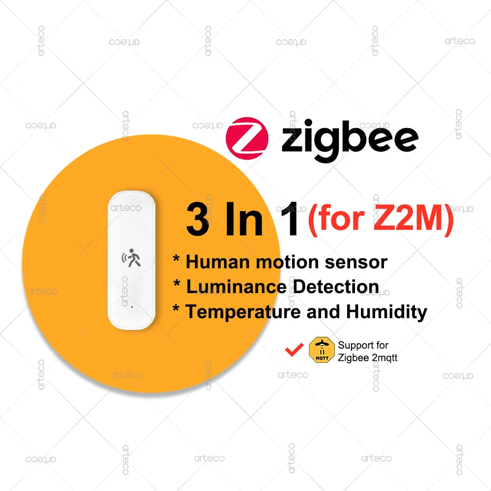 ZigBee Human Motion Sensor 10G Radar Mmwave Temperature and Humidity Sensor Security Burglar Works With Tuya Smart Life Z2MQTT