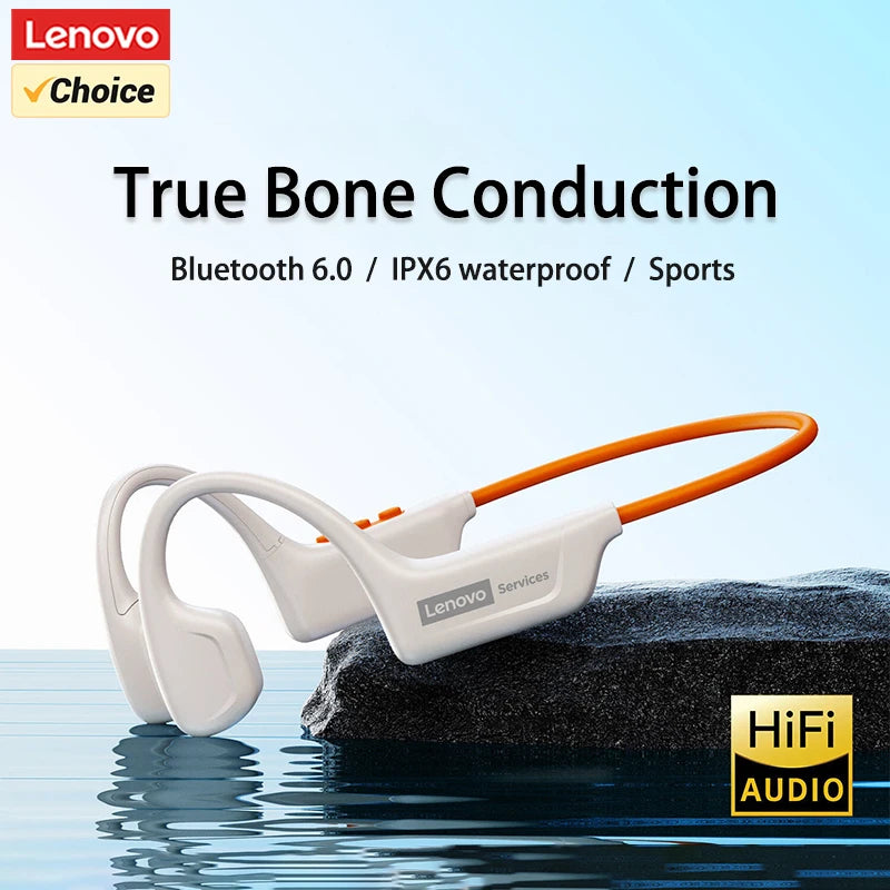 Choice Lenovo S102 Wireless Bone Conduction IPX6 Waterproof Sports Headphones Cycling Fitness Earbuds Bluetooth V6.0 Earphones