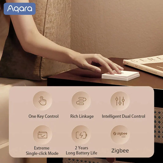 Aqara Smart Wall Switch E1 – ZigBee 3.0, No Neutral Wire, Xiaomi Mi Home & HomeKit