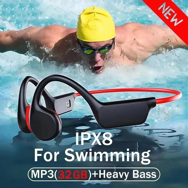 Lenovo Bone Conduction Headset Wireless Bluetooth 5.4 IPX8 Waterproof Swimming Sports Headphone  With Mic Exercise Fitness 2026