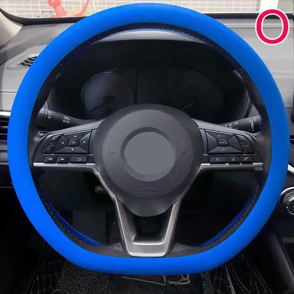 New car steering wheel cover anti slip silicone ice feeling ultra-thin washed all season universal steering wheel cover