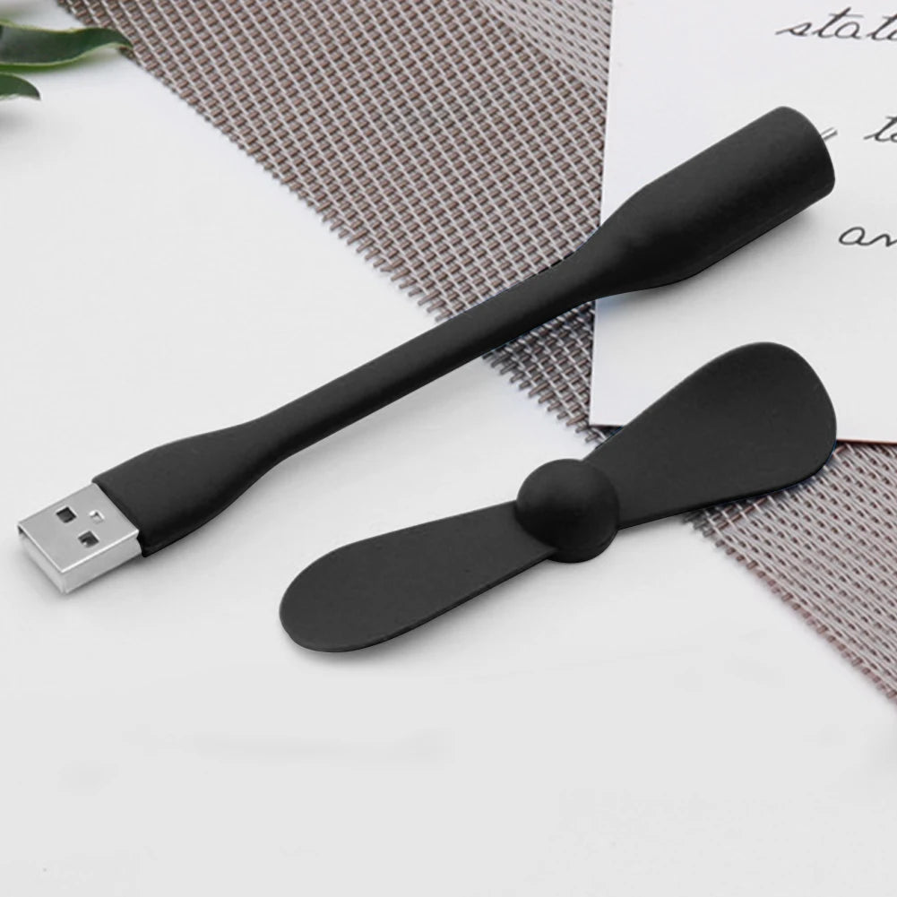 Flexible Portable Mini USB Fan for Power Bank Notebook Desktop Computer Summer Gadgets Summer Travel Cooling Cooler