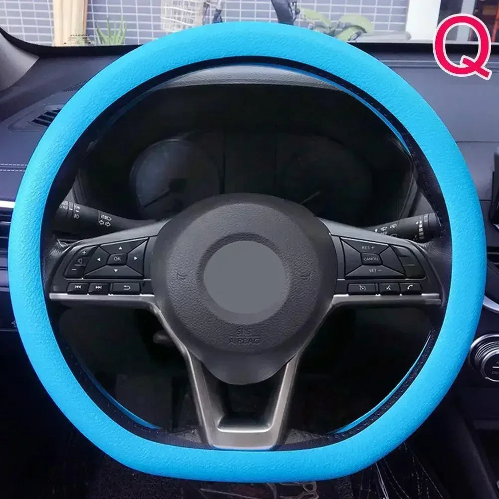 New car steering wheel cover anti slip silicone ice feeling ultra-thin washed all season universal steering wheel cover