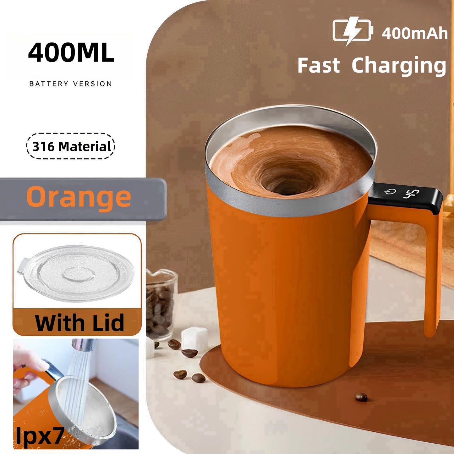 Smart Magnetic Self-Stirring Mug