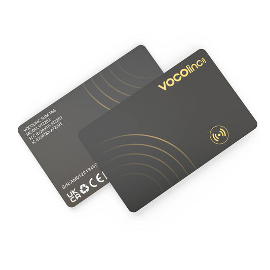 VOCOlinc Ultra-thin Wallet Tracker Card, Smart Tag Wallet Tracker, Bluetooth Pairing Find My Item Finder Anti-lost Alarm Locator
