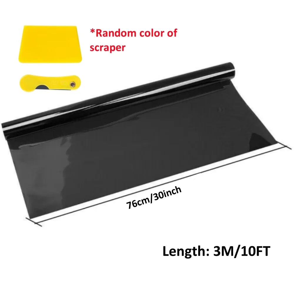 75CMx300CM Black Car Body Film Window Tint Film Polarized for Cars Office Home Glass Sunshade Summer UV Protector