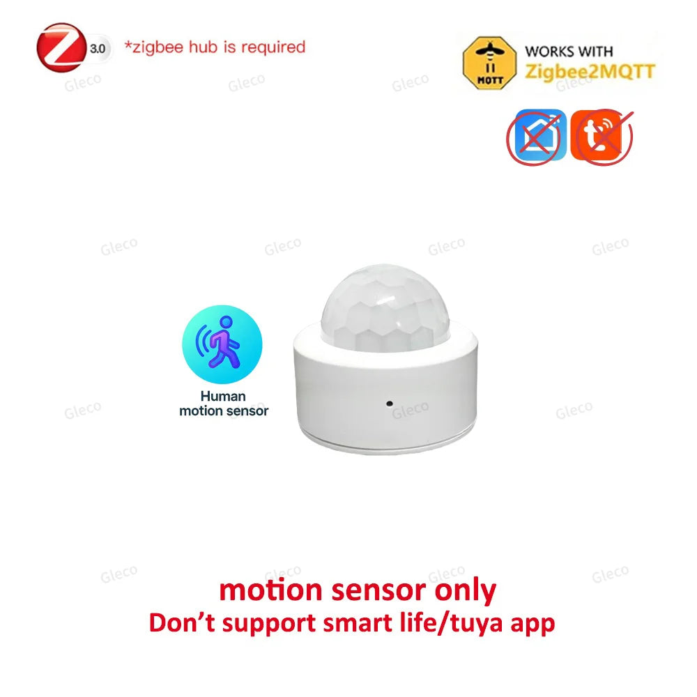 Zigbee 24G MmWave Human Presence Sensor Mini Radar Detector for Tuya Smart Home Smart Life Z2M PIR Motion Sensor Need Gateway