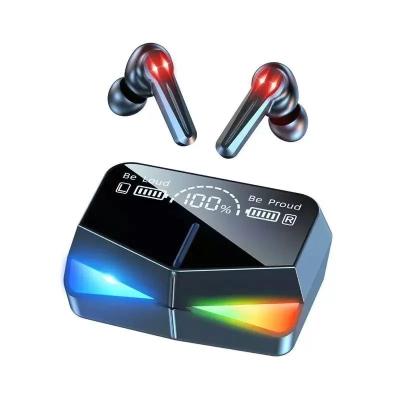 M90/M28/X15/S20 Pro Bluetooth 5.3 Earbuds Wireless Headphones, Touch Control Gamer Headset HIFI Stereo & Noise-Canceling Mic