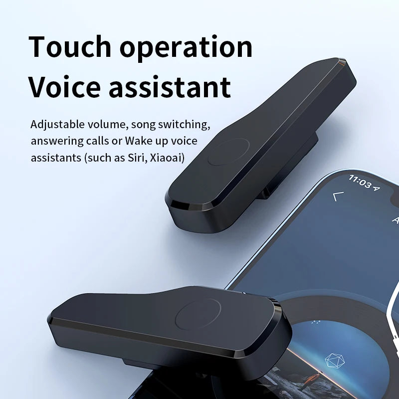External Glasses Bluetooth 5.3 Headphones Wireless Stereo Air Conduction Headset Noise Reduction Handsfree Call Touch Operation