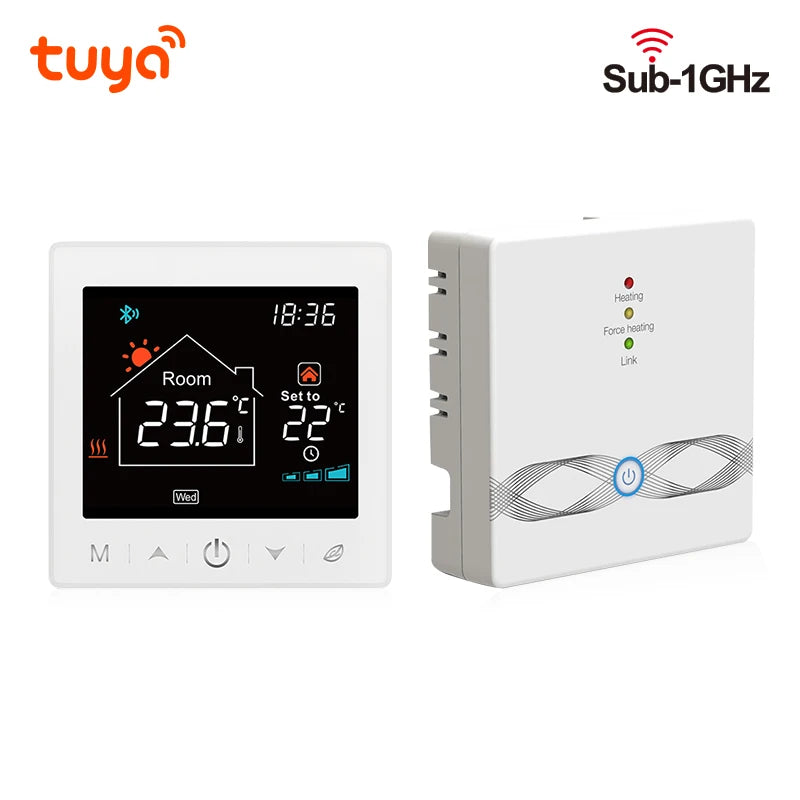 Tuya Smart Home Wifi Thermostat Wireless 433Mhz Gas Boiler Water Heating Temperature Controller Alexa Google Home Smart Life