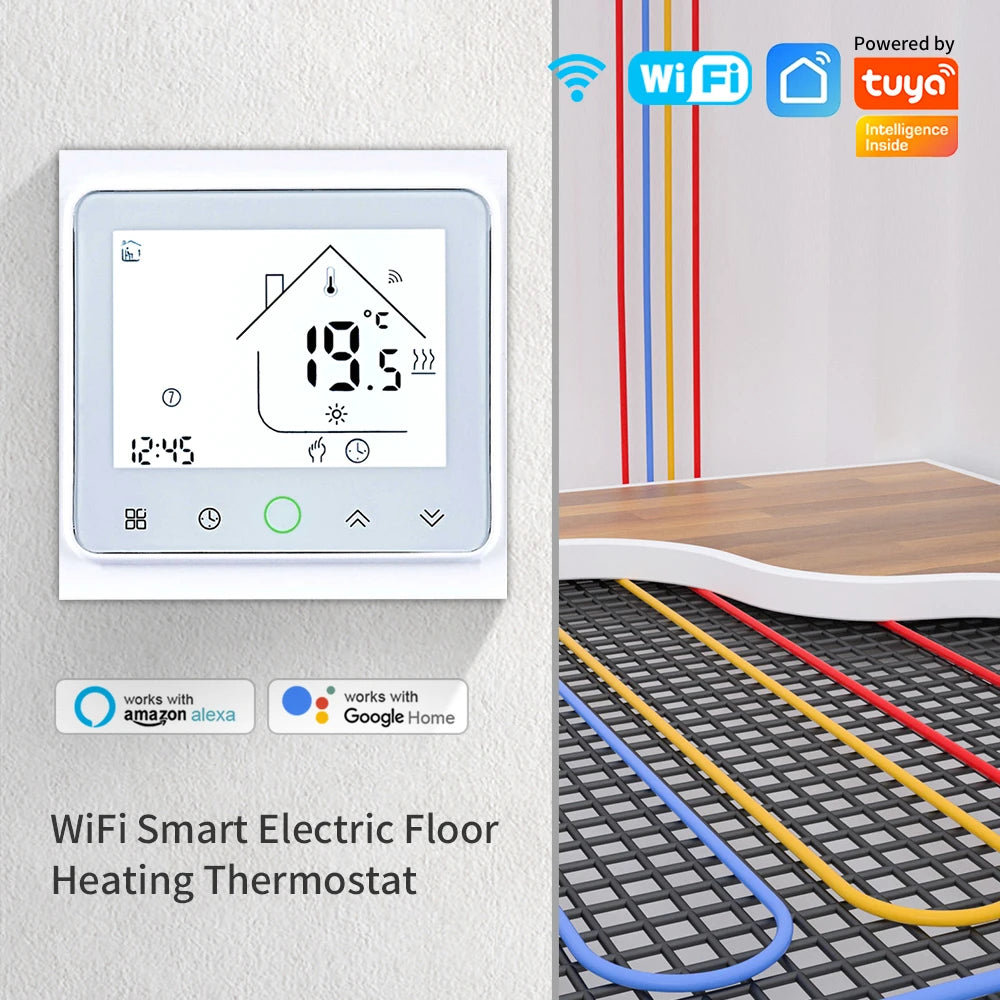 Tuya Smart Life WiFi Room Thermostat Electric Floor/Water Heating/Gas Boiler Temperature Controller for Alice Alexa Google Home