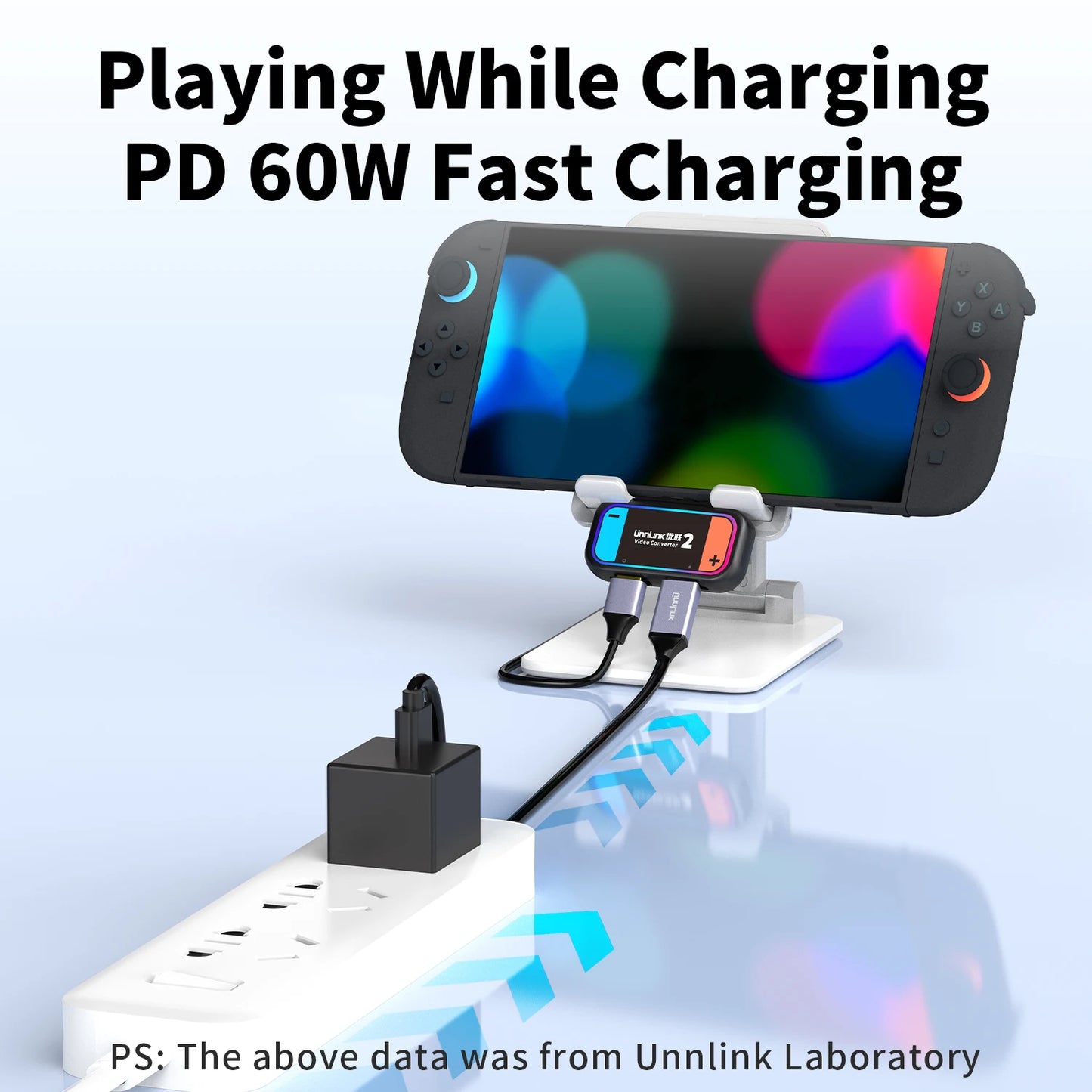 Unnlink Portable Docking Station for Nintendo Switch 2, Mini Travel Dock with 4K HDMI Output & PD Charging for NS2 to TV/Monitor