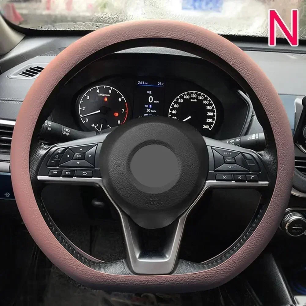 New car steering wheel cover anti slip silicone ice feeling ultra-thin washed all season universal steering wheel cover