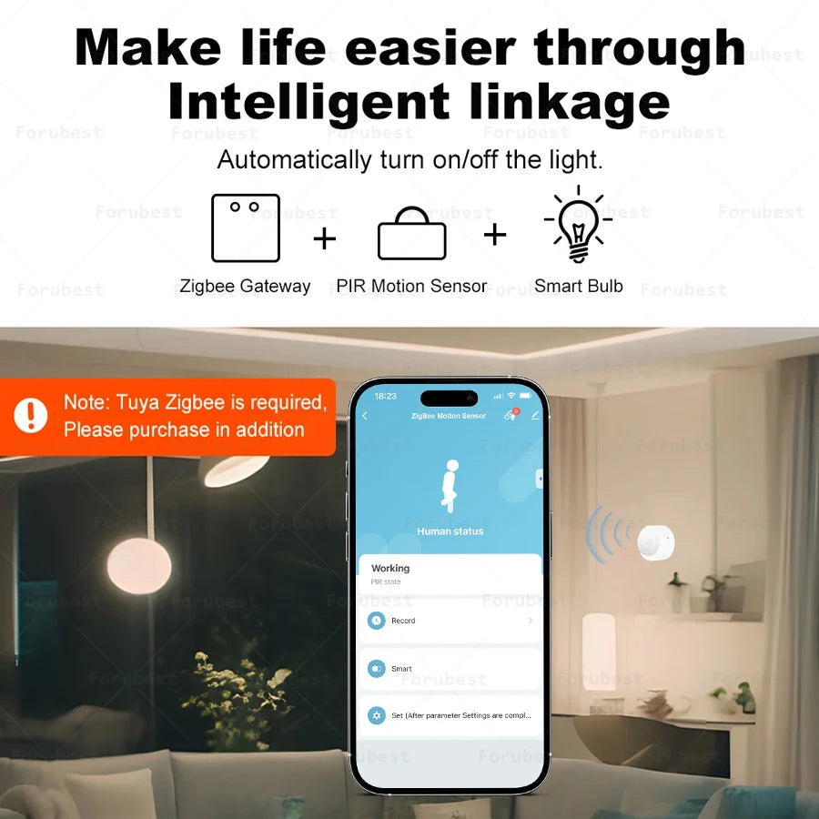 New Tuya Zigbee PIR Motion Sensor Infrared Human Body Move + Bright Lux Light Detector Burglar Alarm Sensor work with Smart Life
