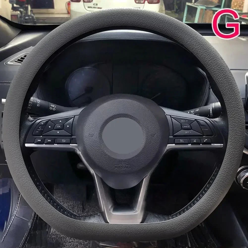 New car steering wheel cover anti slip silicone ice feeling ultra-thin washed all season universal steering wheel cover