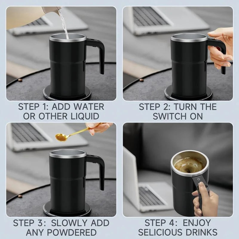 Smart Magnetic Self-Stirring Mug